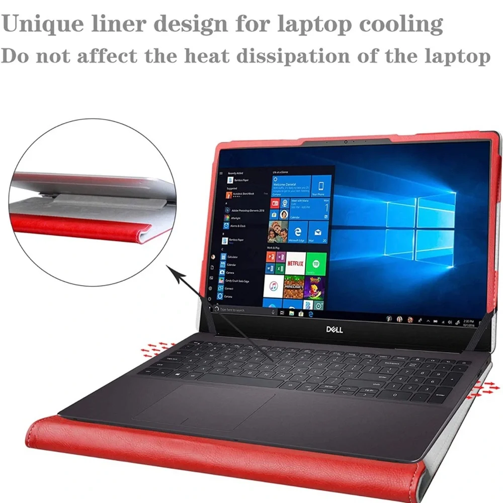 alapmk Red Chrome Notebook Leather Case.